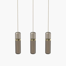 Pill S | 36—06 - Polished Brass - Smoked | Lampade sospensione | Empty State