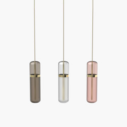 Pill S | 36—06 - Polished Brass - Smoked / Opal / Pink | Lampade sospensione | Empty State