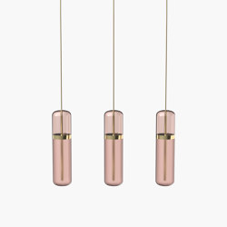 Pill S | 36—06 - Polished Brass - Pink | Lampade sospensione | Empty State