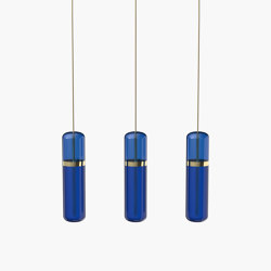 Pill S | 36—06 - Polished Brass - Blue | Suspended lights | Empty State