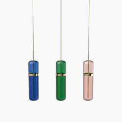 Pill S | 36—06 - Polished Brass - Blue / Green / Pink | Suspensions | Empty State