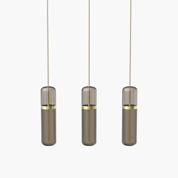 Pill S | 36—06 - Brushed Brass - Smoked | Suspended lights | Empty State