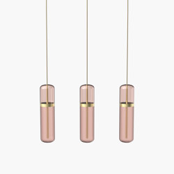 Pill S | 36—06 - Brushed Brass - Pink | Lampade sospensione | Empty State