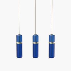 Pill S | 36—06 - Brushed Brass - Blue | Suspended lights | Empty State