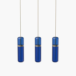 Pill S | 36—06 - Burnished Brass - Blue | Suspended lights | Empty State