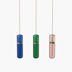 Pill S | 36—06 - Burnished Brass - Blue / Green / Pink | Suspensions | Empty State