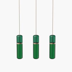 Pill S | 36—06 - Burnished Brass - Green | Lampade sospensione | Empty State