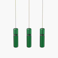 Pill S | 36—06 - Black Anodised - Green | Suspended lights | Empty State
