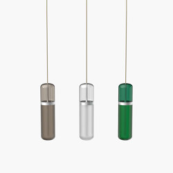 Pill S | 36—06 - Silver Anodised - Smoked / Opal / Green | Suspended lights | Empty State