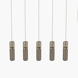 Pill S | 36—07 - Polished Brass - Smoked | Lampade sospensione | Empty State