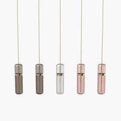 Pill S | 36—07 - Polished Brass - Smoked / Opal / Pink | Suspensions | Empty State