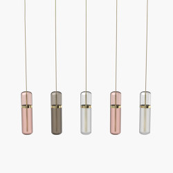Pill S | 36—07 - Polished Brass - Pink / Smoked / Opal | Suspensions | Empty State