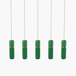 Pill S | 36—07 - Polished Brass - Green | Lámparas de suspensión | Empty State