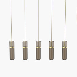 Pill S | 36—07 - Brushed Brass - Smoked | Suspensions | Empty State
