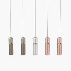 Pill S | 36—07 - Brushed Brass - Smoked / Opal / Pink | Suspensions | Empty State