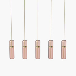Pill S | 36—07 - Brushed Brass - Pink | Suspended lights | Empty State