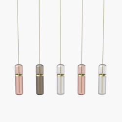 Pill S | 36—07 - Brushed Brass - Pink / Smoked / Opal | Lámparas de suspensión | Empty State