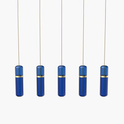 Pill S | 36—07 - Brushed Brass - Blue | Lámparas de suspensión | Empty State