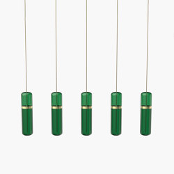Pill S | 36—07 - Brushed Brass - Green | Lampade sospensione | Empty State