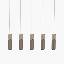 Pill S | 36—07 - Burnished Brass - Smoked | Suspended lights | Empty State