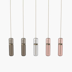 Pill S | 36—07 - Burnished Brass - Smoked / Opal / Pink | Lampade sospensione | Empty State