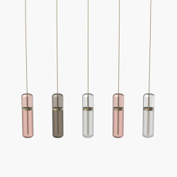 Pill S | 36—07 - Burnished Brass - Pink / Smoked / Opal | Pendelleuchten | Empty State