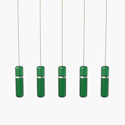 Pill S | 36—07 - Silver Anodised - Green | Pendelleuchten | Empty State