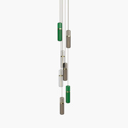 Pill S | 36—08 - Polished Brass - Green / Smoked / Opal | Lampade sospensione | Empty State