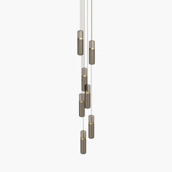 Pill S | 36—08 - Brushed Brass - Smoked | Suspended lights | Empty State