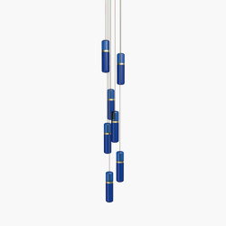 Pill S | 36—08 - Brushed Brass - Blue | Lampade sospensione | Empty State