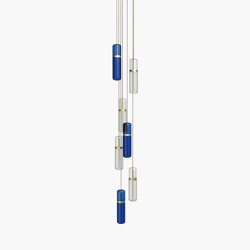 Pill S | 36—08 - Brushed Brass - Opal / Blue | Suspensions | Empty State