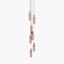 Pill S | 36—08 - Burnished Brass - Pink | Suspended lights | Empty State