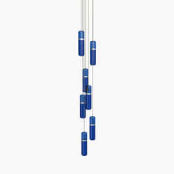 Pill S | 36—08 - Silver Anodised - Blue | Suspended lights | Empty State
