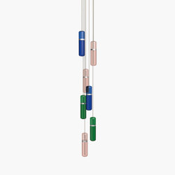 Pill S | 36—08 - Silver Anodised - Blue / Pink / Green | Pendelleuchten | Empty State