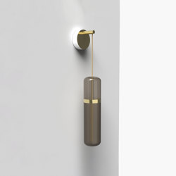 Pill S | 36—09 - Polished Brass - Smoked | Appliques murales | Empty State