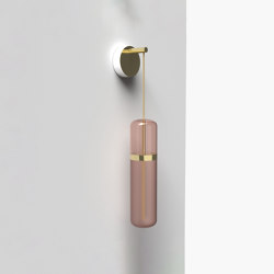 Pill S | 36—09 - Polished Brass - Pink | Lámparas de pared | Empty State