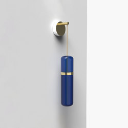 Pill S | 36—09 - Polished Brass - Blue | Appliques murales | Empty State