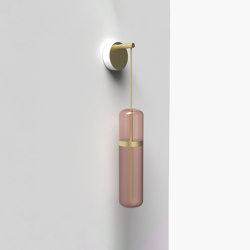 Pill S | 36—09 - Brushed Brass - Pink | Lámparas de pared | Empty State