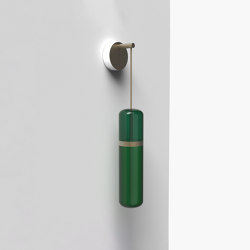 Pill S | 36—09 - Burnished Brass - Green | Wall lights | Empty State