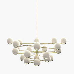 Ball & Hoop | S 19—11 - Polished Brass - Opal | Lampade sospensione | Empty State