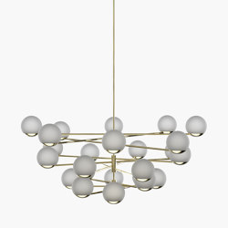 Ball & Hoop | S 19—11 - Polished Brass - Frosted | Lámparas de suspensión | Empty State