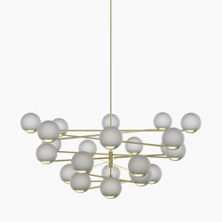 Ball & Hoop | S 19—11 - Brushed Brass - Frosted | Suspended lights | Empty State