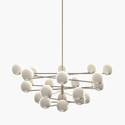 Ball & Hoop | S 19—11 - Burnished Brass - Opal | Suspended lights | Empty State
