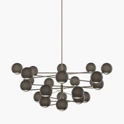 Ball & Hoop | S 19—11 - Burnished Brass - Smoked | Suspended lights | Empty State