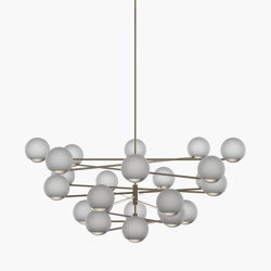 Ball & Hoop | S 19—11 - Burnished Brass - Frosted | Lampade sospensione | Empty State