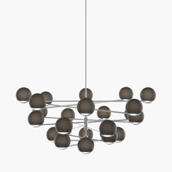 Ball & Hoop | S 19—11 - Silver Anodised - Smoked | Suspended lights | Empty State