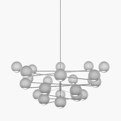 Ball & Hoop | S 19—11 - Silver Anodised - Frosted | Pendelleuchten | Empty State
