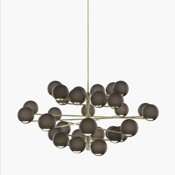 Ball & Hoop | S 19—12 - Polished Brass - Smoked | Lampade sospensione | Empty State