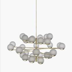 Ball & Hoop | S 19—12 - Polished Brass - Frosted | Lampade sospensione | Empty State