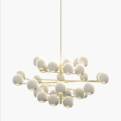 Ball & Hoop | S 19—12 - Brushed Brass - Opal | Lampade sospensione | Empty State
